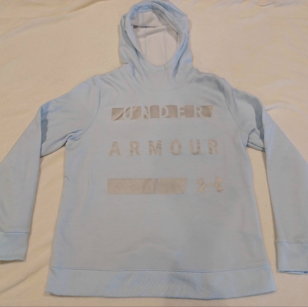 Womens Size Large Light Blue Cold Gear Under Armour Pullover Hoodie